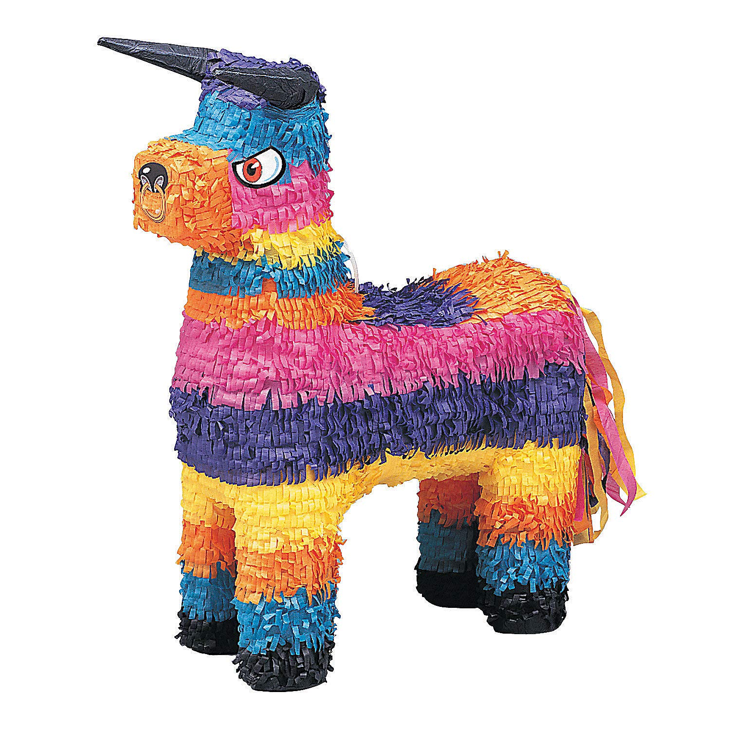 Fiesta Bull Pinata (15.25 x 5.5 x 18 Inches) for Cinco de Mayo, Birthday, Taco, Luau, Mexican theme Party Supplies or decoration or carnivals