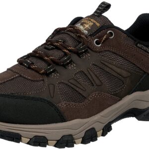 Skechers Men's Selmen-Enago Trail Oxford Hiking Shoe, Chocolate, 11 Extra Wide US