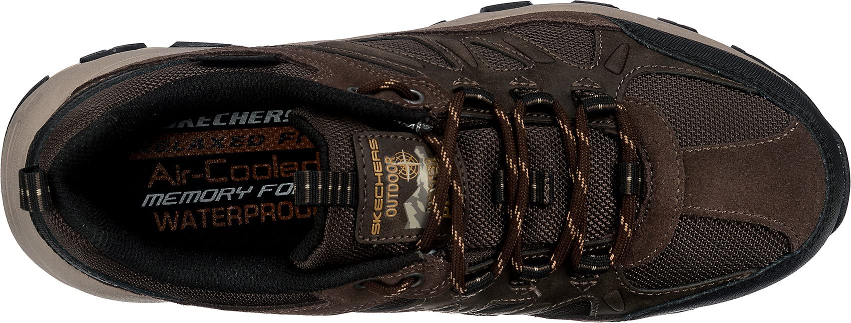 Skechers Men's Selmen-Enago Trail Oxford Hiking Shoe, Chocolate, 11 Extra Wide US