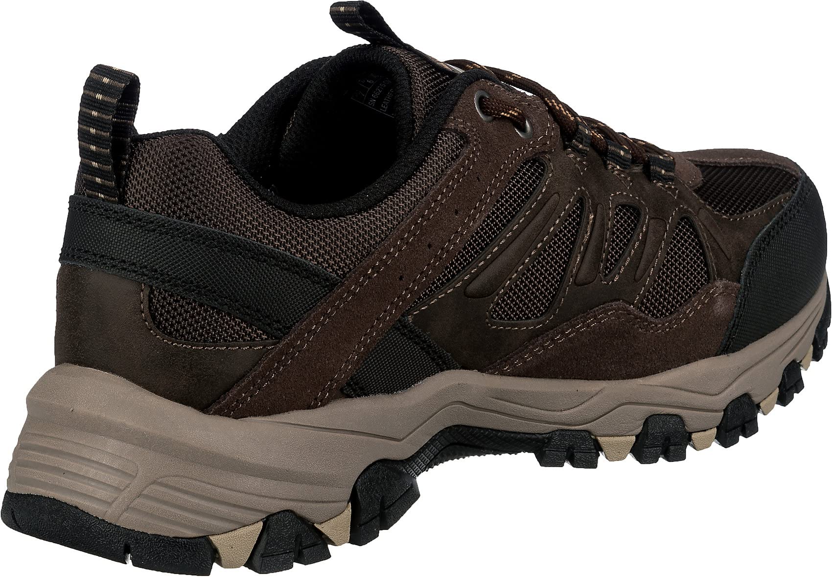 Skechers Men's Selmen-Enago Trail Oxford Hiking Shoe, Chocolate, 11 Extra Wide US