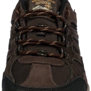 Skechers Men's Selmen-Enago Trail Oxford Hiking Shoe, Chocolate, 11 Extra Wide US