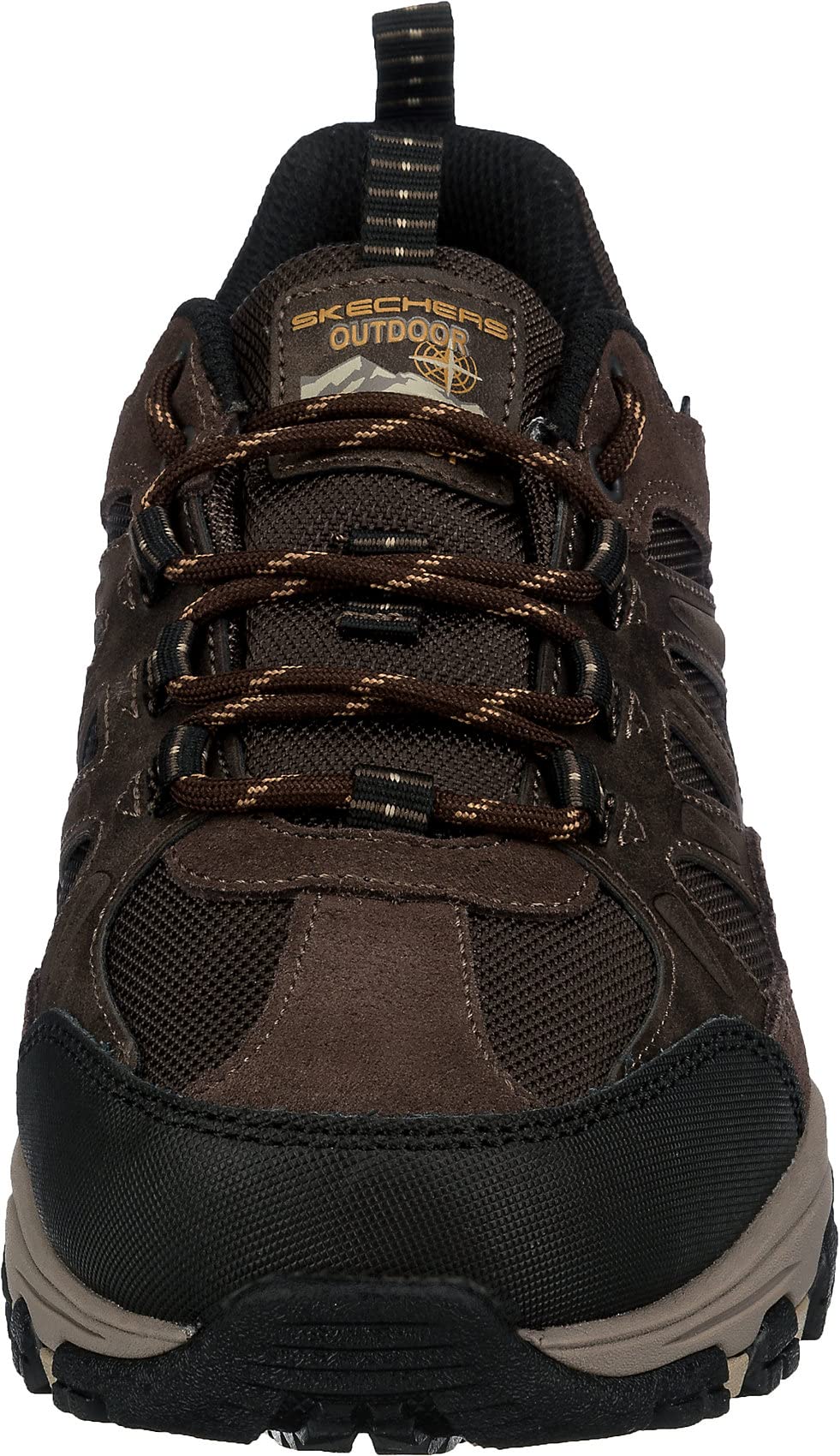 Skechers Men's Selmen-Enago Trail Oxford Hiking Shoe, Chocolate, 11 Extra Wide US