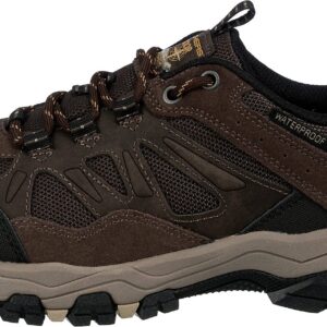 Skechers Men's Selmen-Enago Trail Oxford Hiking Shoe, Chocolate, 11 Extra Wide US