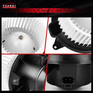 FAERSI HVAC Plastic Heater Front Blower Motor with Fan Cage Compatible with 2004-2010 Infiniti QX56, 2005-2015 Nissan Armada, 2004-2008 Nissan Titan, 2004 Nissan Pathfinder Replaces 700174 27226ZH00A