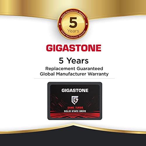 Gigastone SATA SSD 128GB 2.5 inch SSD 520MB/s Upgrade Laptop PC Memory and Storage PS4 HDD Replacement 2.5" Internal Solid State Hard Drives SATA III SLC Cache 3D NAND Game Turbo Performance