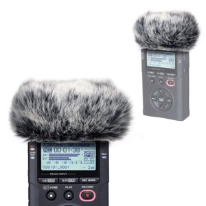 YOUSHARES DR40X Windscreen Muff for Tascam DR-40X DR-40 Portable Recorders, DR40 Mic Deadcat Windshield Windscreen Artificial Fur Wind Screen