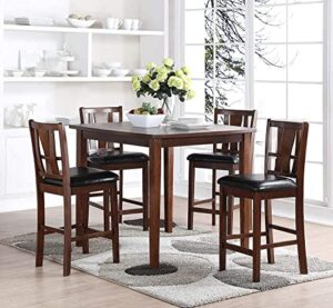 new classic furniture dixon counter height dining set, espresso, 5-piece