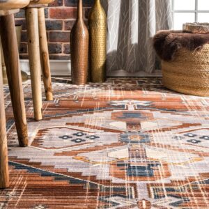 nuLOOM Vintage Deborah Tassel Area Rug, 4x6, Rust