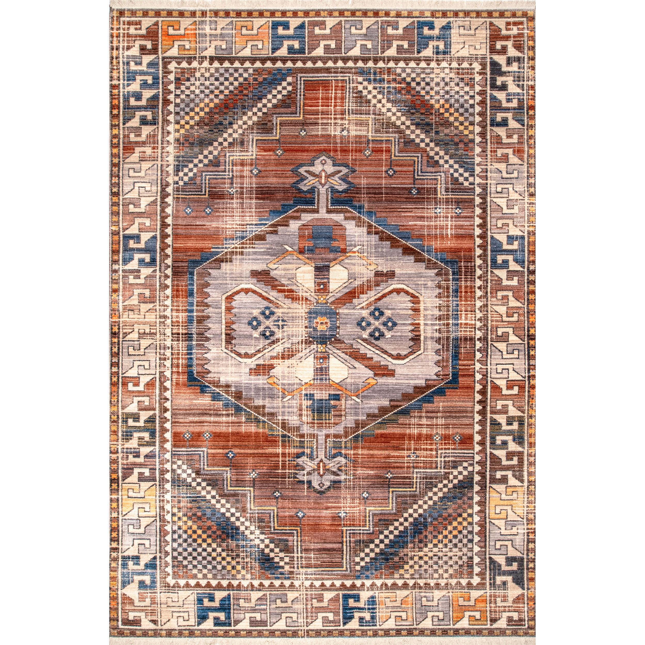 nuLOOM Vintage Deborah Tassel Area Rug, 4x6, Rust