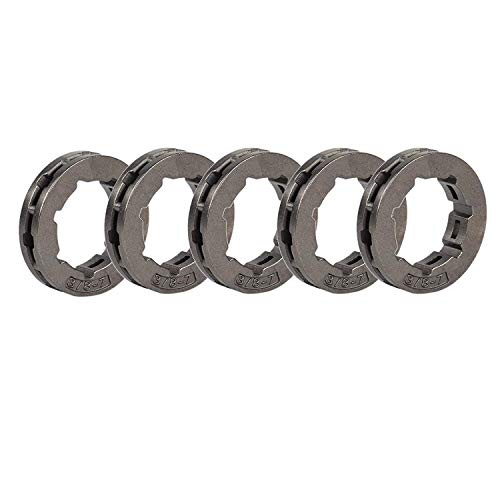 Hippotech Pack of 5 Clutch Drum Rim Sprocket 3/8-7 Fits for Husqvarna for STIHL Chainsaw