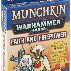 Steve Jackson Games Munchkin Warhammer 40,000: Faith and Firepower Card Game (Expansion) | 112 Cards | Family Game | Fantasy Adventure RPG | Ages 10+ | 3-6 Players | Avg Play Time 120 Min