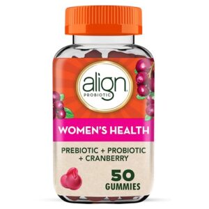 align digestive health prebiotic + probiotic supplement gummies in natural fruit flavors, probiotic for men and women, #1 doctor recommended brand, 50 gummies