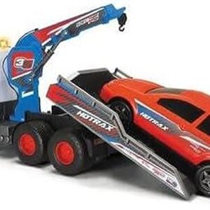 DICKIE TOYS 203749025 203749025 203749025 Tow Truck with Free-Wheel Motorised Crane Arm + 1 Car 55 cm Multi-Coloured