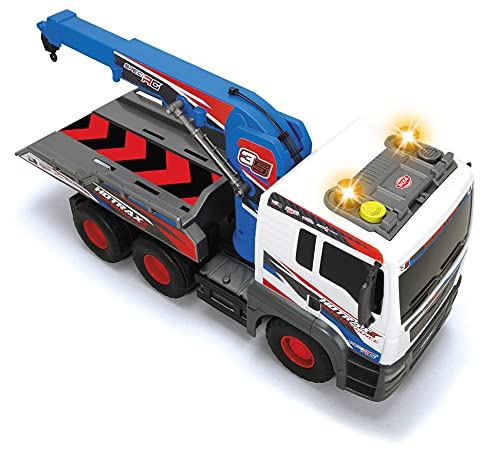 DICKIE TOYS 203749025 203749025 203749025 Tow Truck with Free-Wheel Motorised Crane Arm + 1 Car 55 cm Multi-Coloured