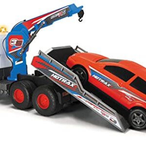 DICKIE TOYS 203749025 203749025 203749025 Tow Truck with Free-Wheel Motorised Crane Arm + 1 Car 55 cm Multi-Coloured