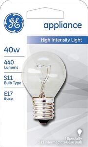 ge 35156 40w high intensity clear appliance light bulb - quantity 10