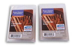 better homes and gardens holiday themed scented wax cubes bundle - spicy cinnamon stick