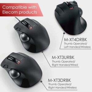 ELECOM Wired Thumb-Operated Trackball Mouse & RED Trackball Replacement (M-XT3URBK & M-B1RD)