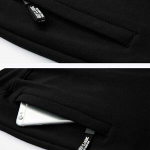 YSENTO Men's Cotton Casual 3/4 Jogger Running Capri Pants Below Knee Gym Workout Shorts Zipper Pockets Black 34