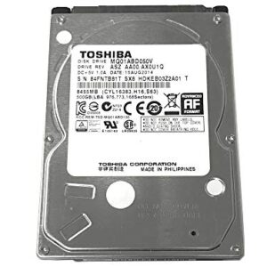 500GB Toshiba 2.5-inch SATA laptop hard drive (5400rpm, 8MB cache) MQ01ABD050V (Renewed)