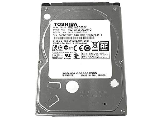 500GB Toshiba 2.5-inch SATA laptop hard drive (5400rpm, 8MB cache) MQ01ABD050V (Renewed)