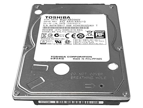 500GB Toshiba 2.5-inch SATA laptop hard drive (5400rpm, 8MB cache) MQ01ABD050V (Renewed)