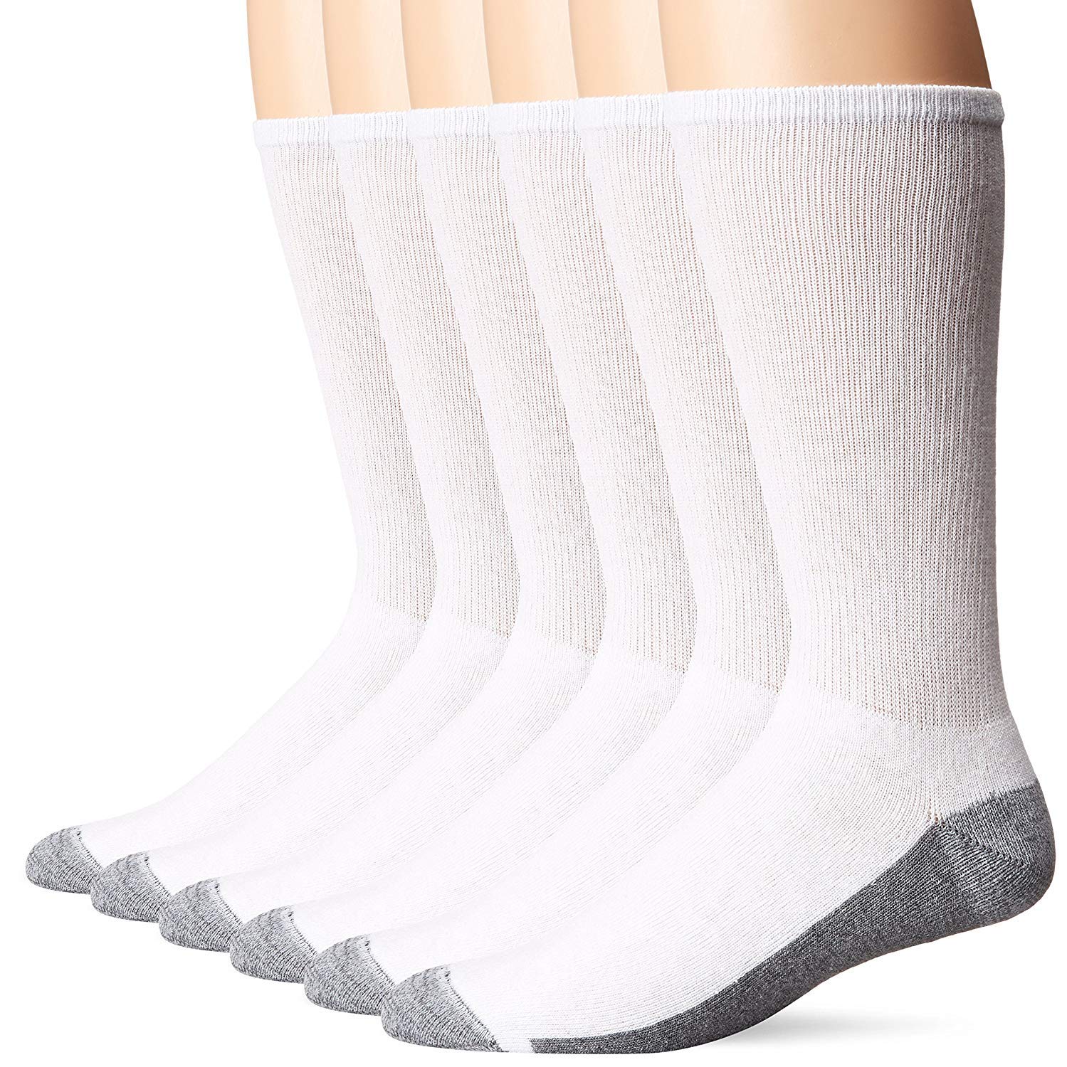 Hanes Men's Big & Tall ComfortBlend Max Cushion Crew Socks (Shoe Size: 12-14)