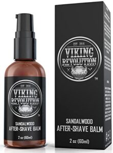 viking luxury after-shave balm - soothes face, moisturizes after shaving, eliminates razor burn - sandalwood scent