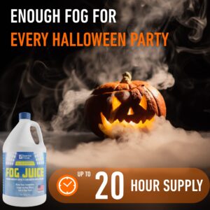 Smoke Machine Fog, Fluid for Fogging Machines – Fog Juice That Produces Long-Lasting Medium Density Smoke for Water-Based Foggers, For 400-1500 Watt Machines