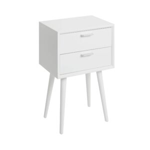 Silverwood Side Table, 11. 8 L x 15. 75 W x 25 H, White