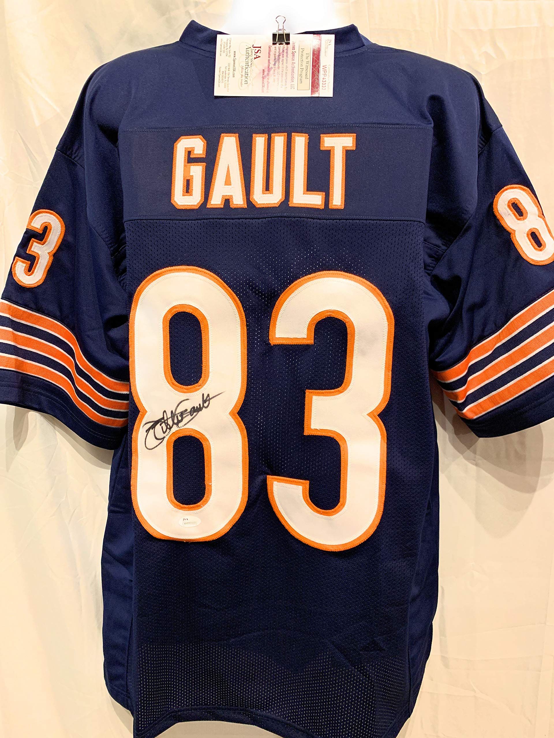 Willie Gault Chicago Bears Signed Autograph Blue Custom Jersey JSA Witnessed Certified