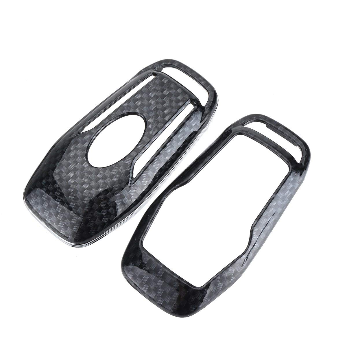 Almoo KC-F-CB Carbon Fiber Texture Remote Key Fob Case Cover Holder Glossy Shell for Ford Fusion Mustang F150 Edge Explorer Lincoln MKZ MKC MKX