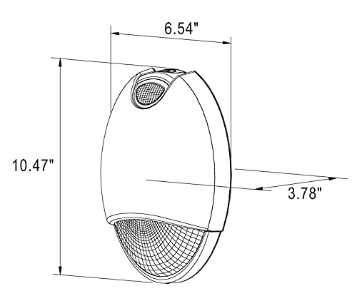 Oval LED Emergency Wall Pack Light