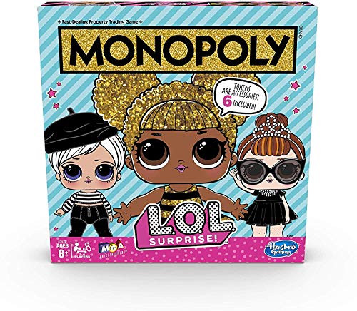 Monopoly Game: L.O.L. Surprise! Edition Board Game for Kids Ages 8 and Up