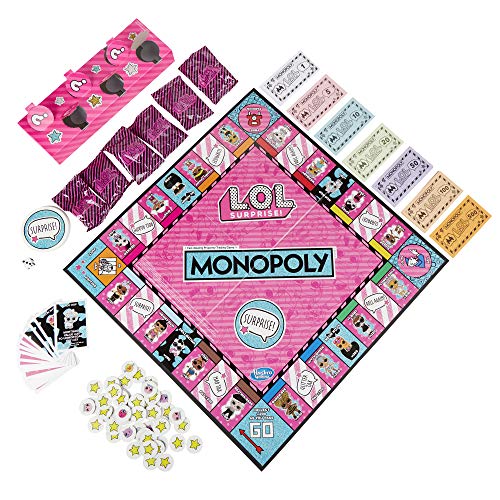 Monopoly Game: L.O.L. Surprise! Edition Board Game for Kids Ages 8 and Up