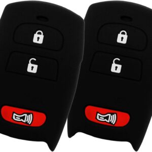 KeyGuardz Keyless Entry Remote Car Key Fob Outer Shell Cover Soft Rubber Case for Kia Sedona Hyundai Entourage (Pack of 2)