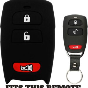 KeyGuardz Keyless Entry Remote Car Key Fob Outer Shell Cover Soft Rubber Case for Kia Sedona Hyundai Entourage (Pack of 2)