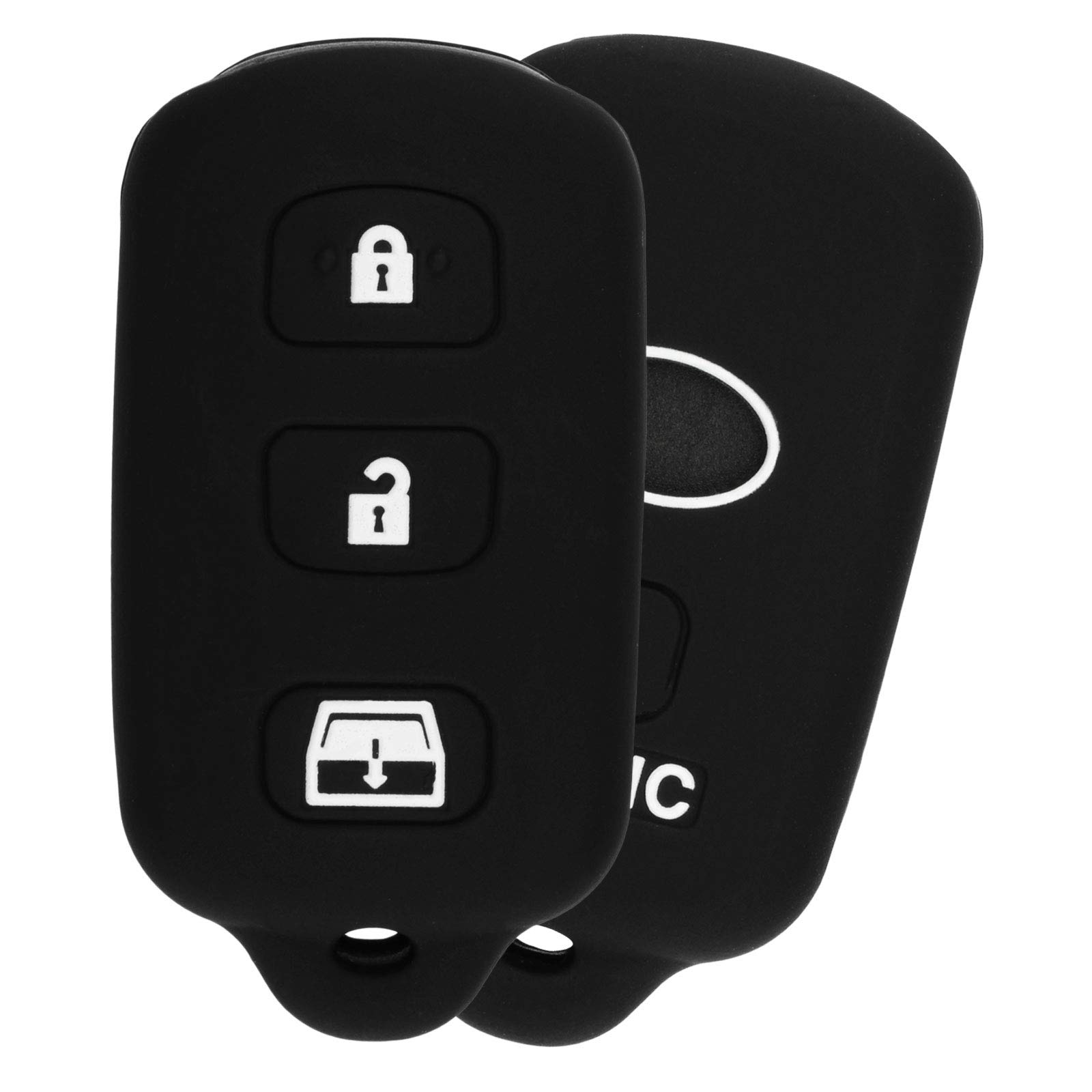 KeyGuardz Keyless Remote Car Key Fob Outer Shell Cover Soft Rubber for Toyota 4Runner Sequoia HYQ12BBX HYQ12BAN HYQ1512Y