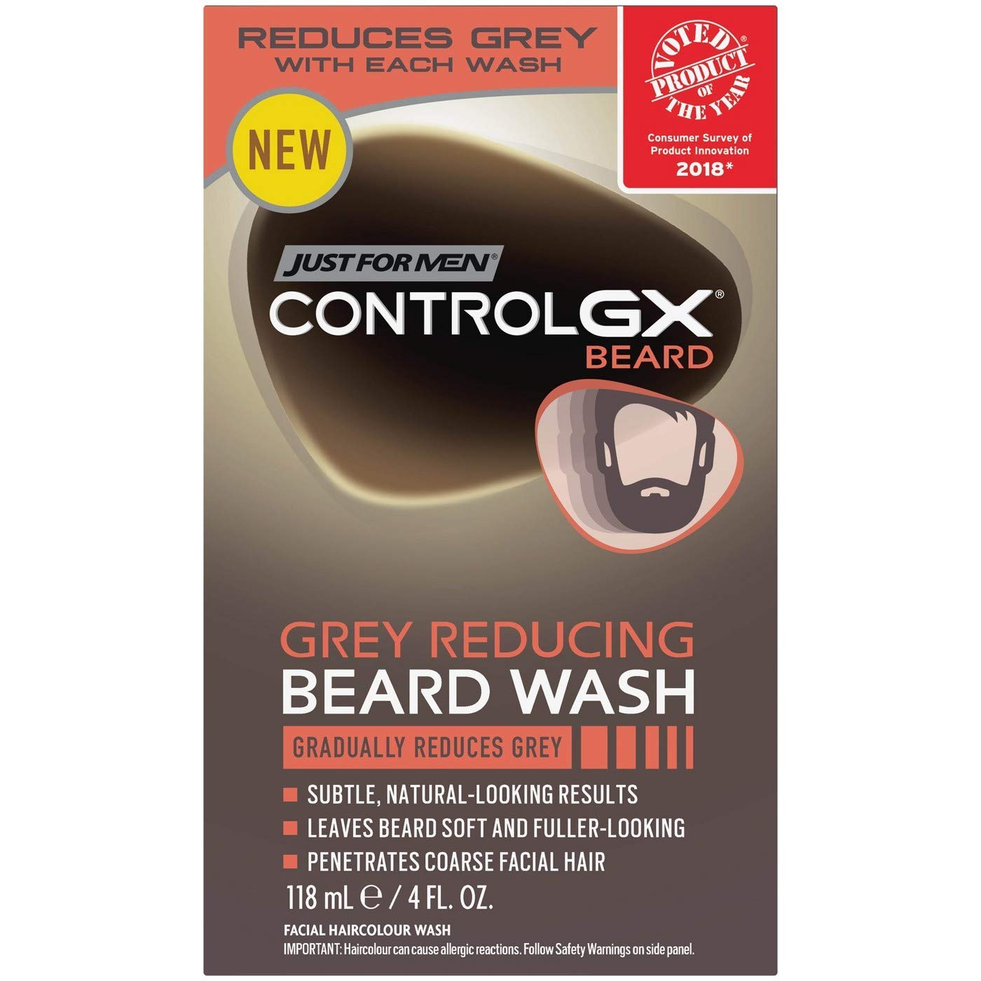 Control GX Gray Reducing Beard Wash - 4 fl oz, pack of 1