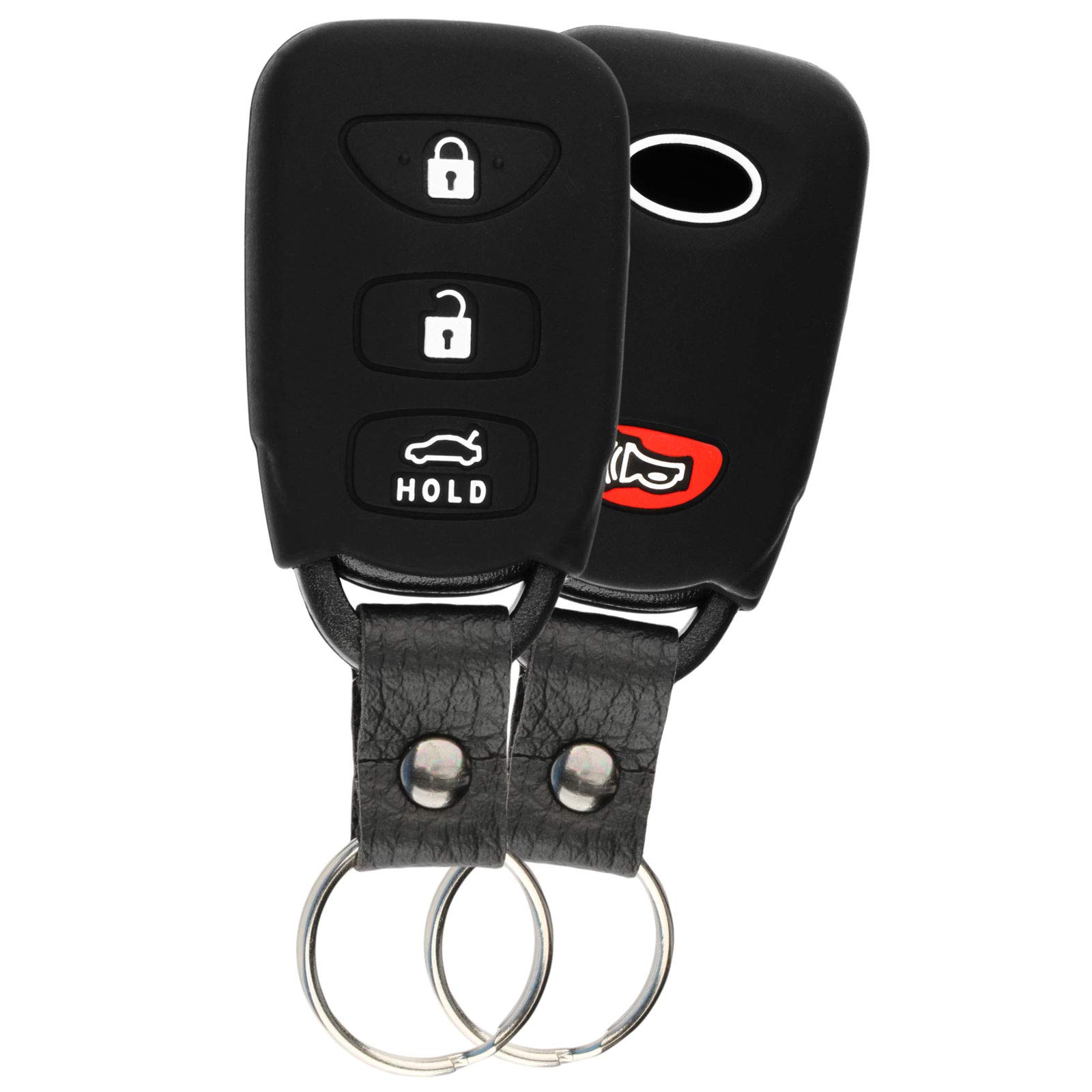 KeyGuardz Keyless Entry Remote Car Key Fob Outer Shell Cover Soft Rubber Case for Hyundai Kia Elantra Sonata