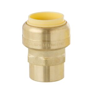 littlewell acpf12fpt8 brass 3/4'' push-fit x 1/2'' npt female pipe thread coupling