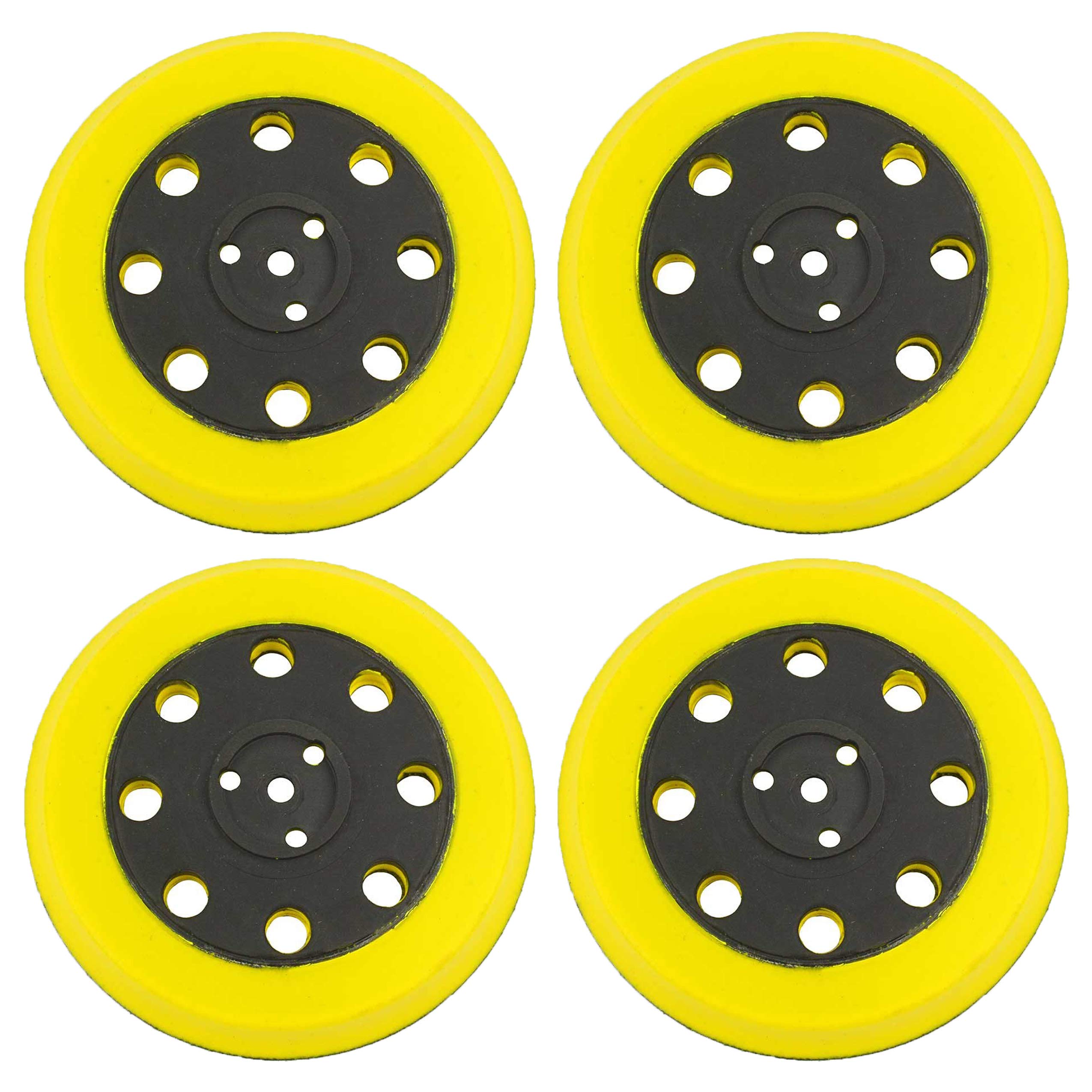 Superior Parts RSP45 5" Dia 8 Vacuum Holes Hook & Loop Sanding Pad for Bosch 2610917408, RSP45 DD - 4 Pack