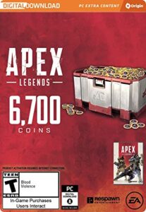 apex legends - 6,700 apex coins - pc origin [online game code]