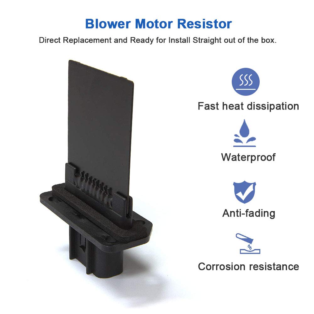 HVAC Blower Motor Resistor Replacement For Ford Expedition, Escape, F150, F250, F350 Super Duty, Mustang, Lincoln Mark LT, Mercury Mariner Replaces # 3F2Z-18591-AA, YH-1715