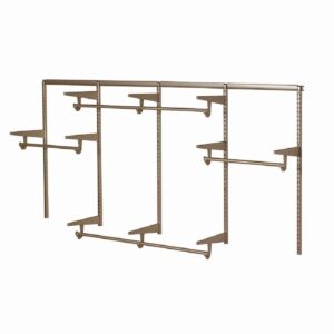 Closet Culture by Knape & Vogt Culture Steel Closet Champagne Nickel Shelving, 8 FT. Hardware Kit