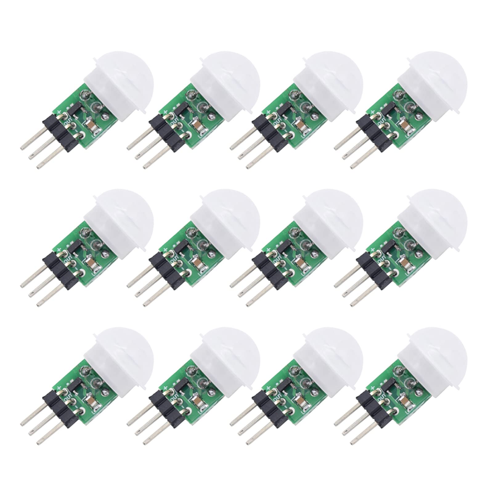 Onyehn IR Pyroelectric Infrared PIR Motion Sensor Detector Modules DC 2.7 to 12V(Pack of 12pcs)