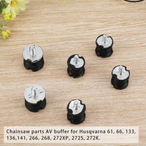 6Pcs Mount Buffer Element Chainsaw Parts AV Buffer for Husqvarna 61 66 133 136 141 272S 266 268 272XP