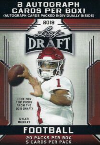 2019 leaf nfl draft series factory sealed blaster box of packs with 2 guaranteed autographed cards per box! one of the first 2019 football products on the market!