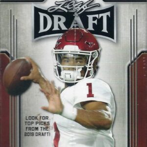 2019 LEAF NFL DRAFT Series Factory Sealed Blaster Box of Packs with 2 GUARANTEED Autographed Cards per box! One of the First 2019 Football Products on the market!