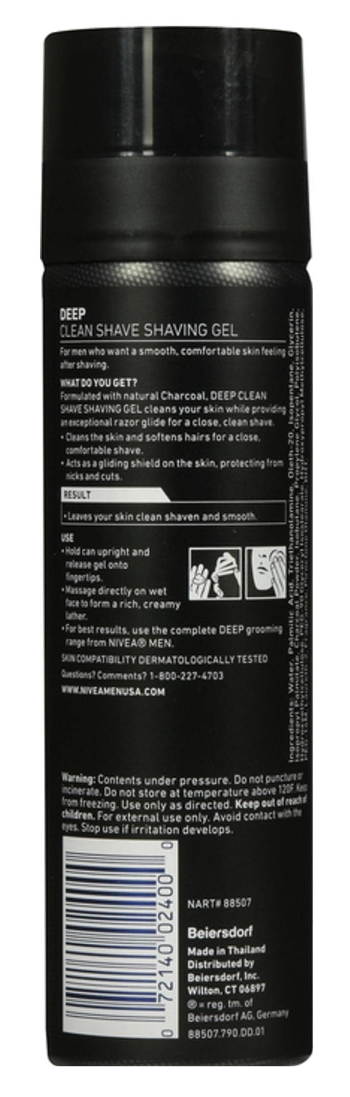 Nivea Men Deep Clean Shave Gel 7 Ounce (Pack of 2)